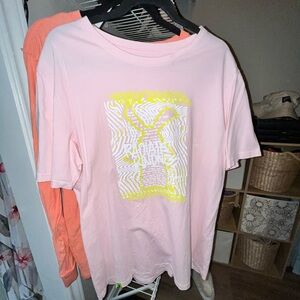 Graphic Pink and Yellow T-Shirt